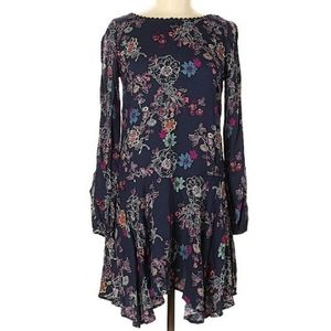 Xhilaration Blue‎ Floral Flowing Dress - NWT